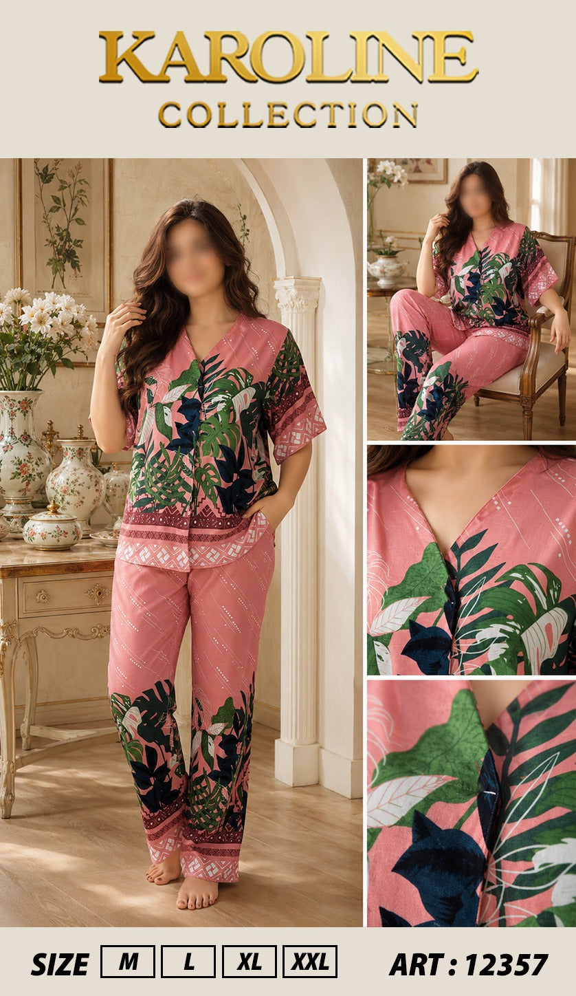 Pyjama d'été 2 pièces pour femmeبيجامة نسائية صيفية من قطعتين