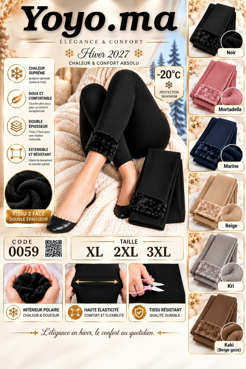 Legging Hiver Polaire – Réf. 0059