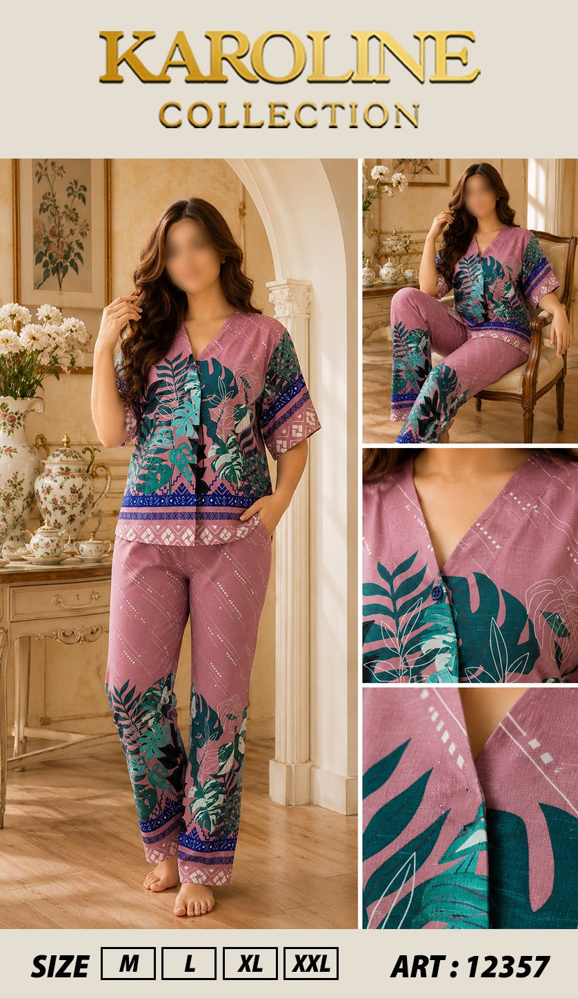 Pyjama d'été 2 pièces pour femmeبيجامة نسائية صيفية من قطعتين