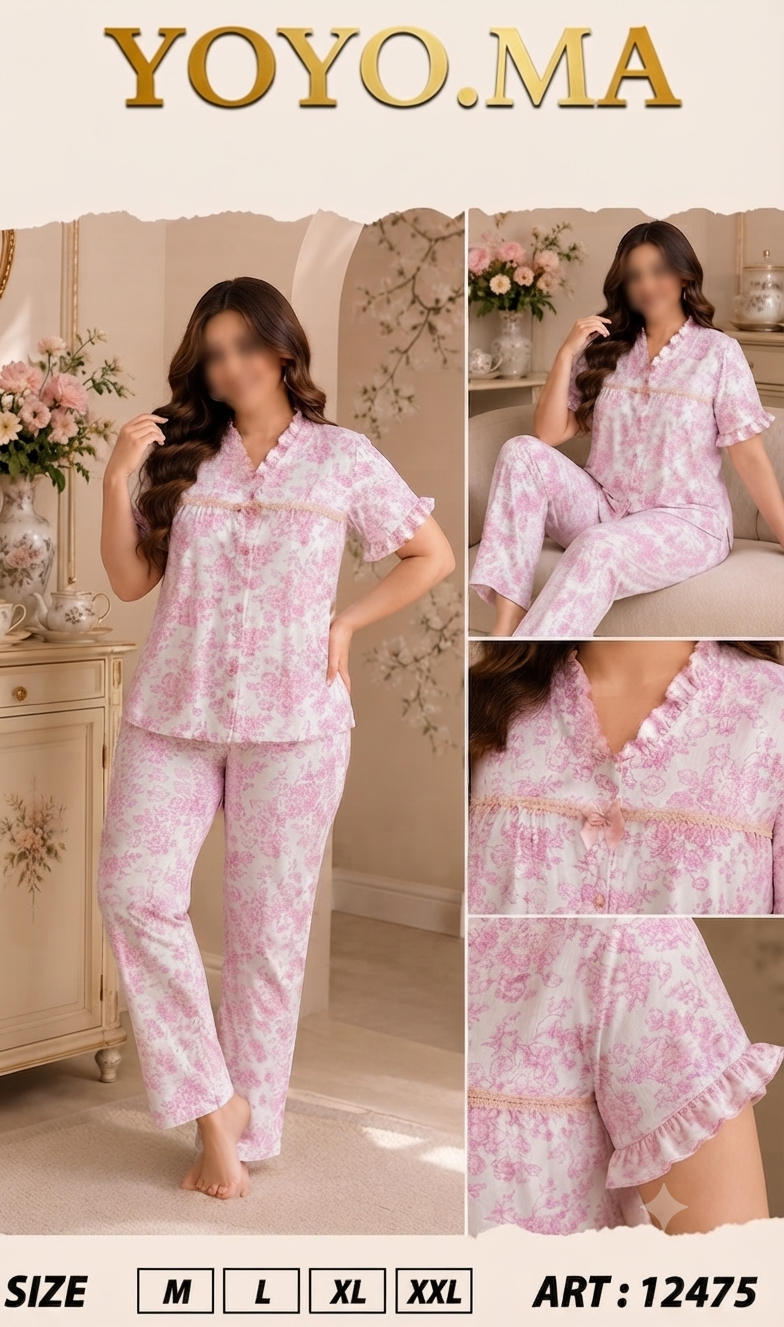 Un confort chic à la maison avec les pyjamas YOYO.MAأناقة لا تضاهى في منزلك مع بيجامات YOYO.MA