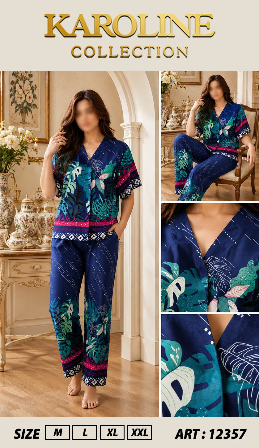 Pyjama d'été 2 pièces pour femmeبيجامة نسائية صيفية من قطعتين