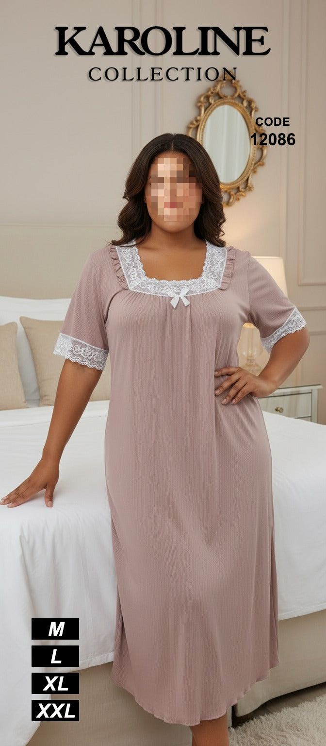 كسوة نوم نسائية مريحة مزينة بالدانتيلNuisette de nuit femme confortable avec détails en dentelle