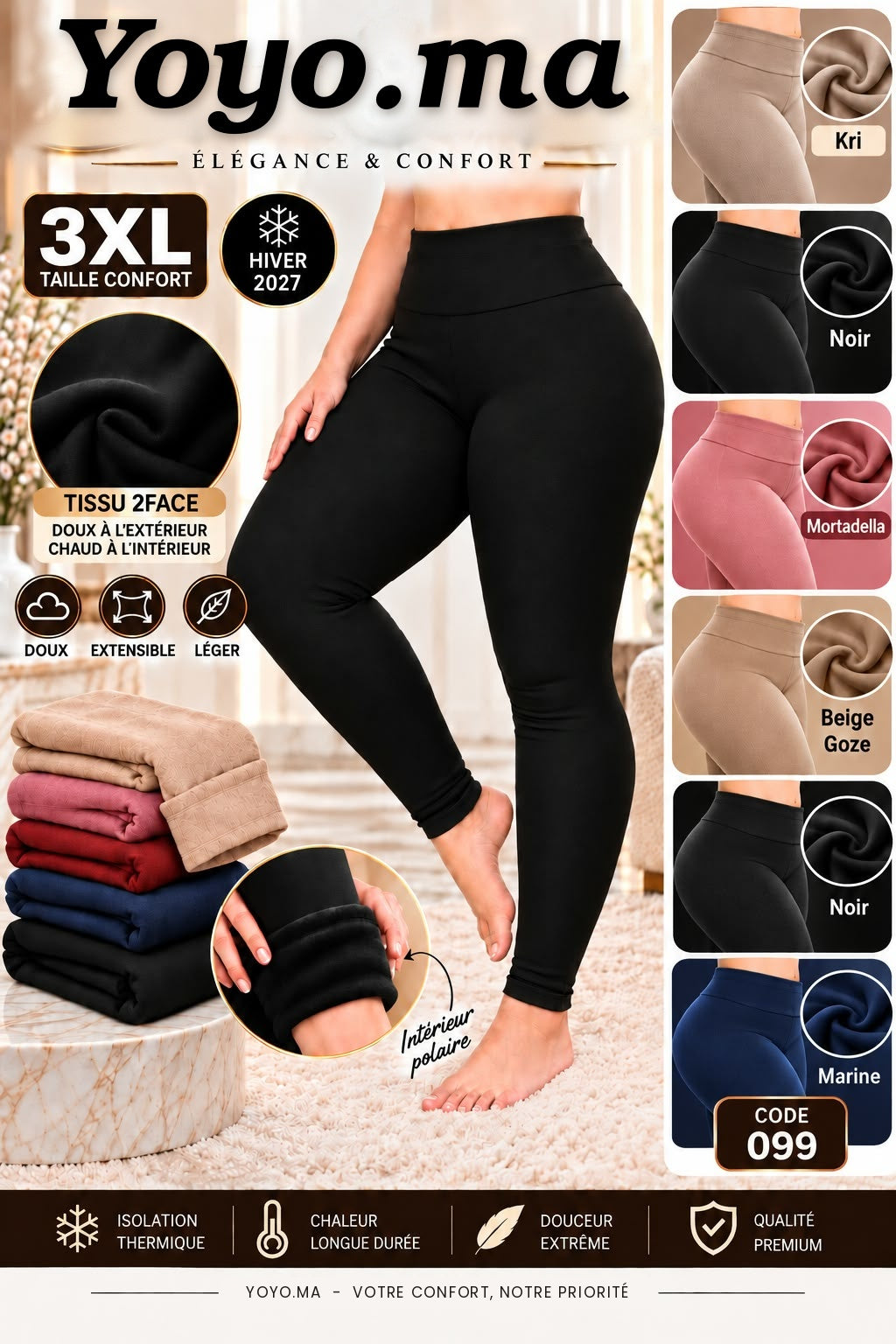 Legging Grande Taille 3XL – Réf. 099